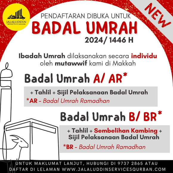 BADAL UMRAH/ UMRAH RAMADHAN